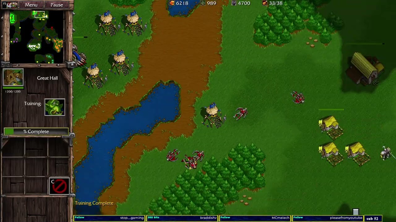 Warcraft 2 Remastered Bridge to Bridge Combat 4v4