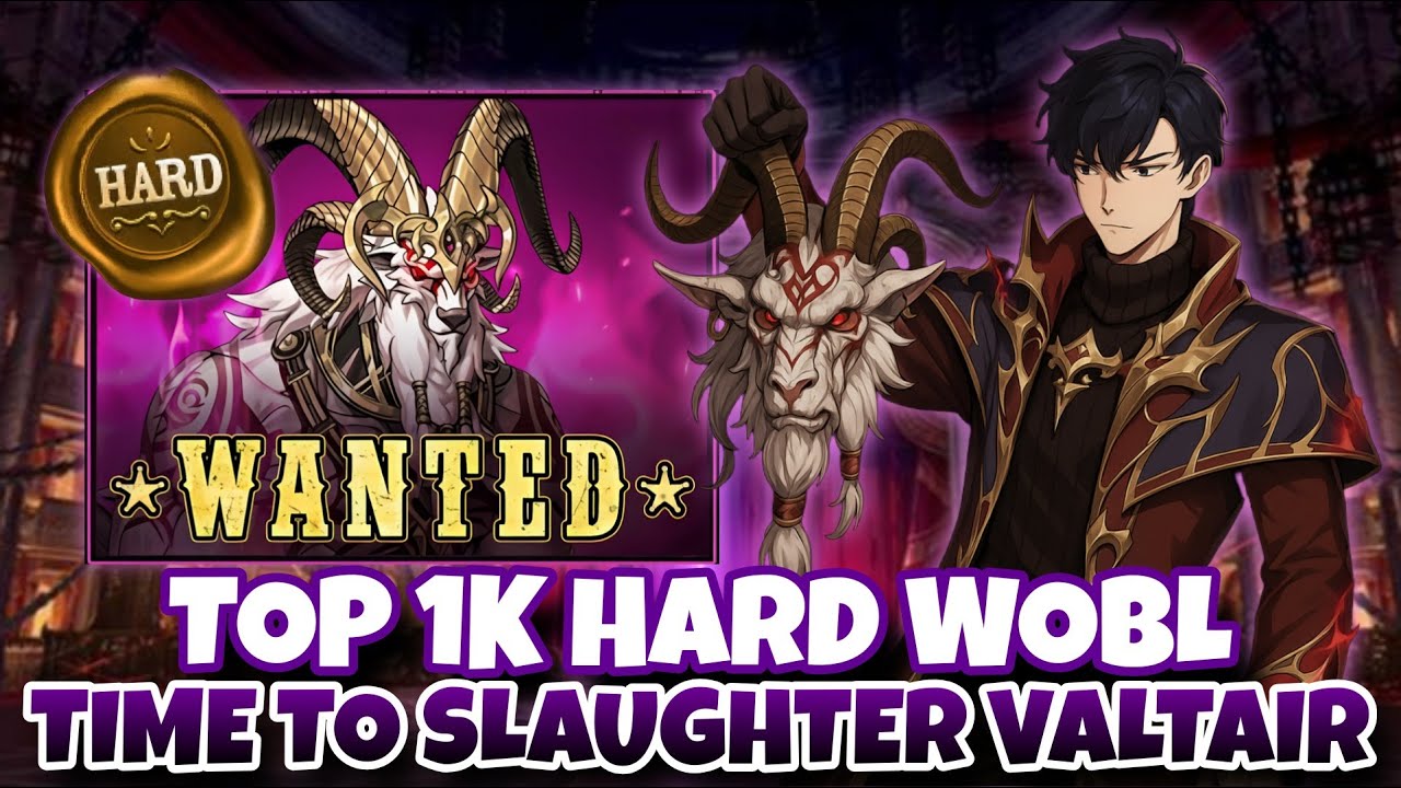 TOP 1K HARD MODE VALTAIR WOBL [SOLO LEVELING: ARISE]
