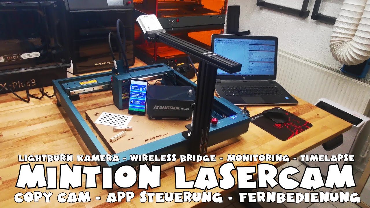 Mintion LightBurn Kamera - Wireless Bridge - Copy Cam - Timelapse