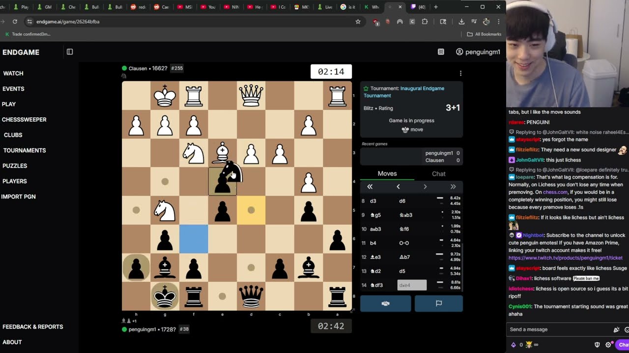 [26 Jun, 2025] penguingm1 - endgame ai tourn lul + bullet chess championship day 2