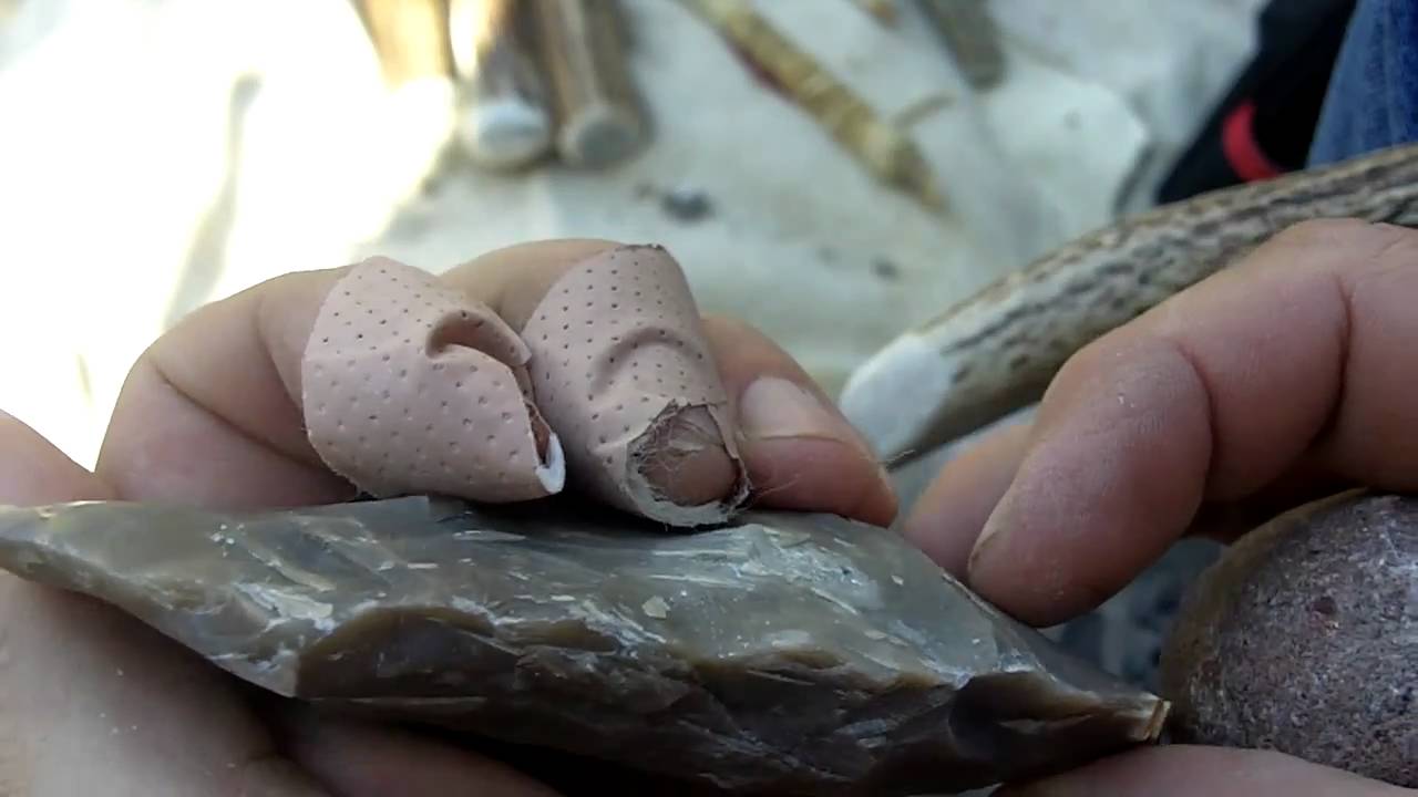 015 - 2/4 Abo Biface Indirect Percussion Flintknapping