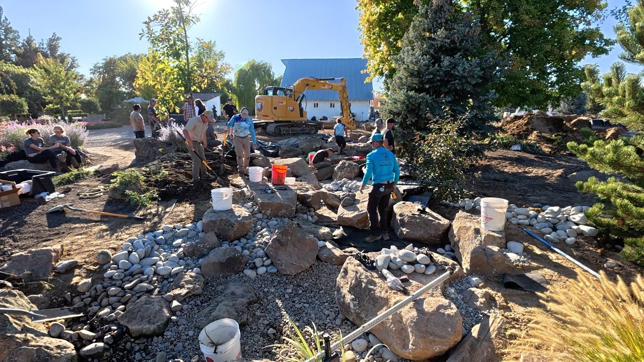 Dream Stream Installation Day One! 🤩💦🙌 // Garden Answer