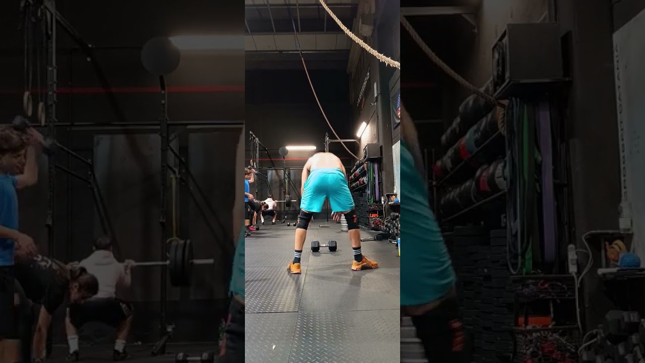 21' Amrap 100 thrusters 22 kg then 7 v- UPS, 7 burpees over db, 7 db snatch