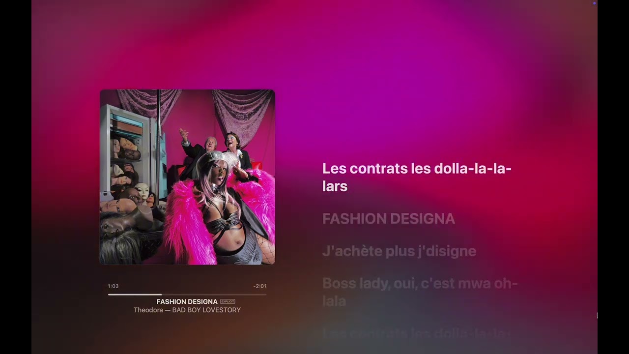 Theodora - FASHION DESIGNA (Paroles)