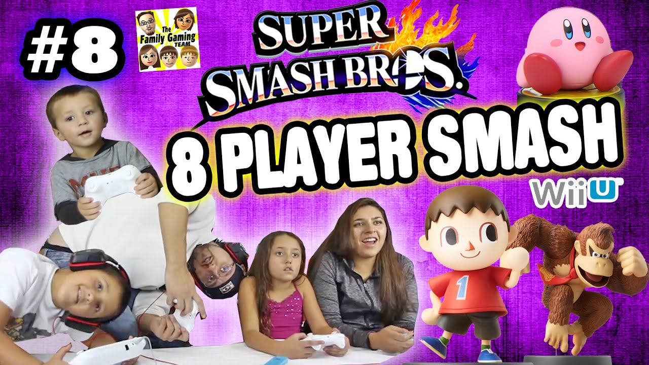 FGTEEV 8-плеер Smash Battle ж / Amiibo (Super Smash Bros Wii U Часть 8 Face Cam геймплей)