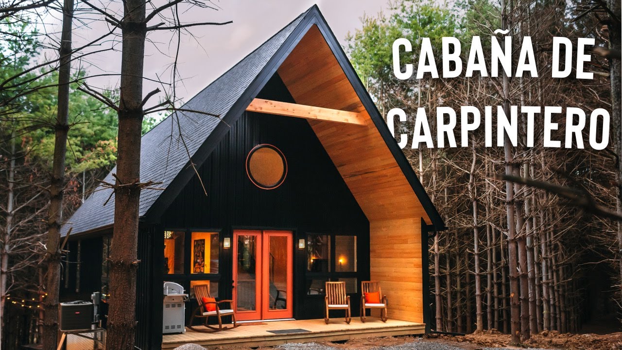 ¡Cabaña de 4 niveles con sala de estar hundida! | ¡Recorrido por la Cabaña de Carpintero!