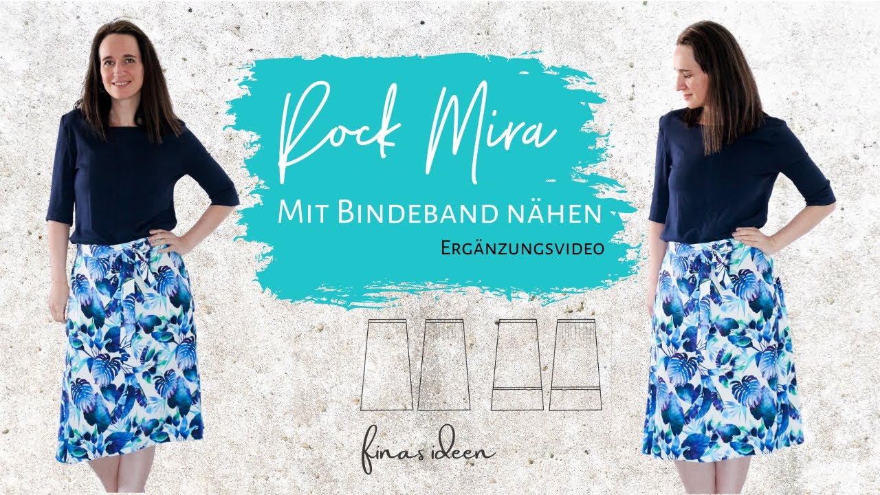 Sommerrock Mira mit Bindeband nähen (Schnittmuster für Anfänger) neu und komplett