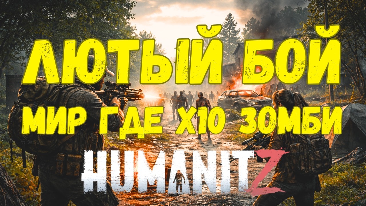 Лютая перестрелка, где x10 Зомбарей!