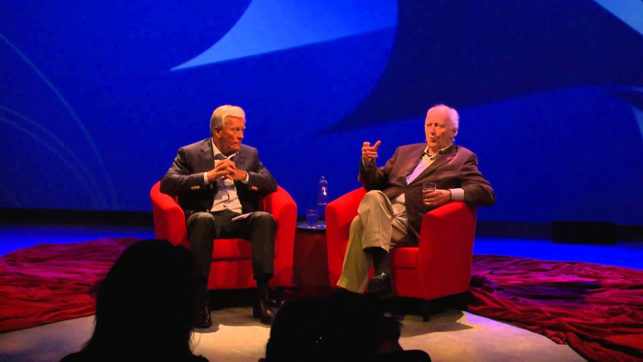 Thorvald Stoltenberg i samtale med Oddvar Stenstrøm
