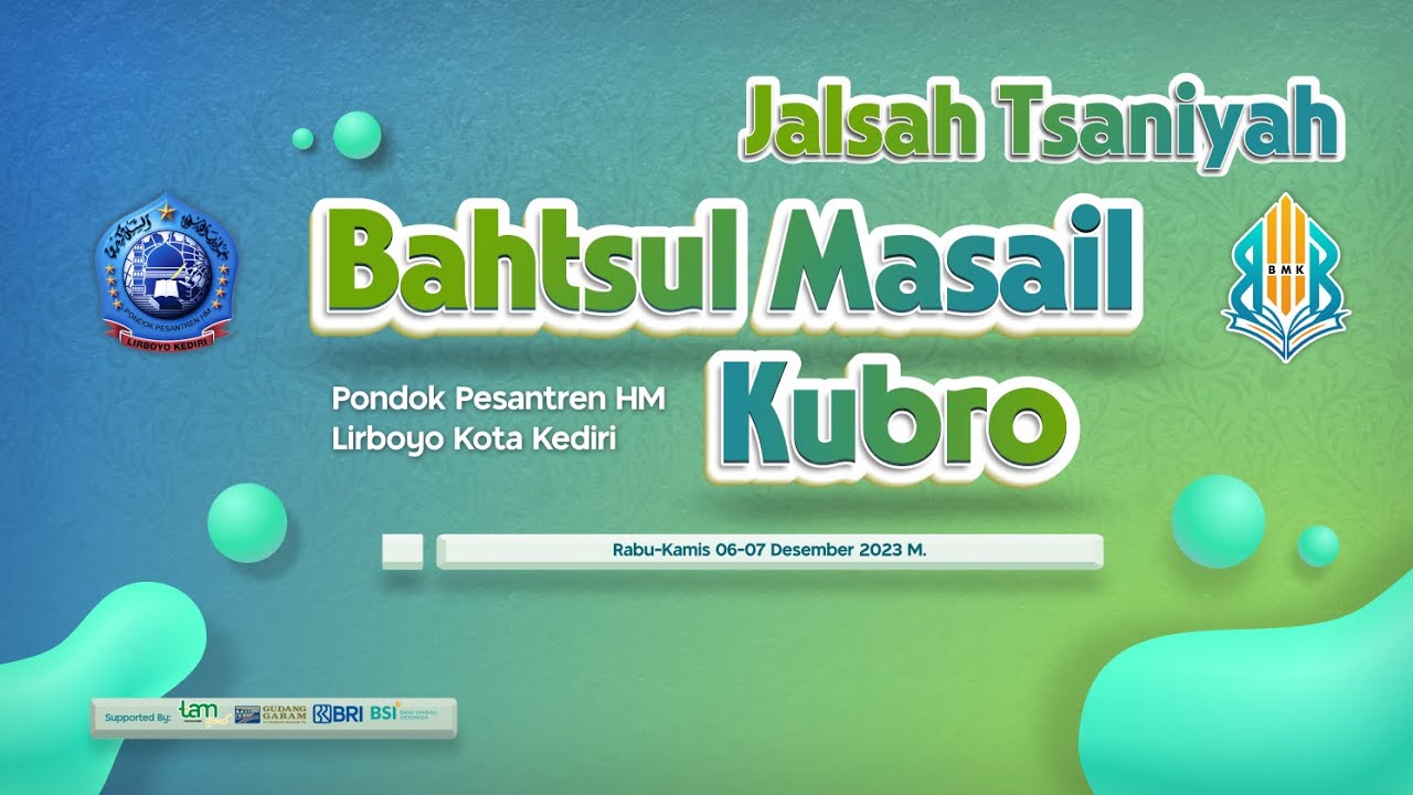 🔴 LIVE - JALSAH TSANIYAH BAHTSUL MASAIL KUBRO | PONDOK PESANTREN HM LIRBOYO