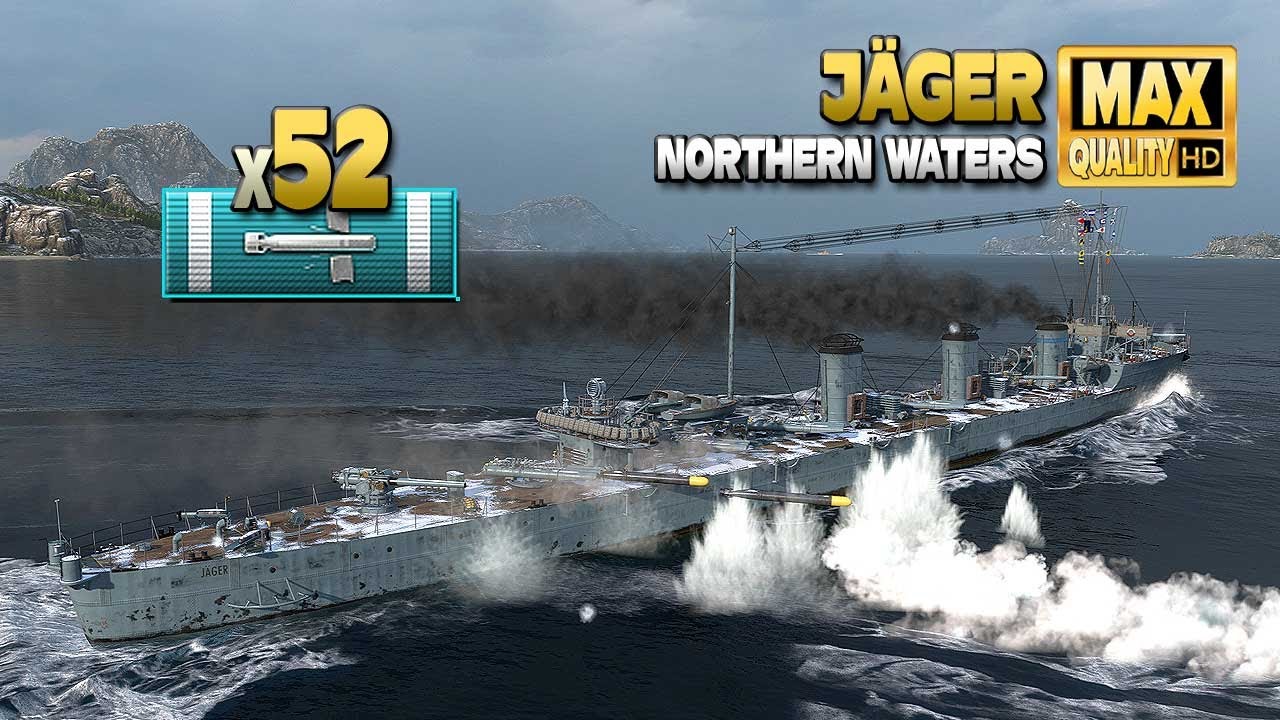 эсминец Jäger: Легко, 52 торпедных попадания - World of Warships