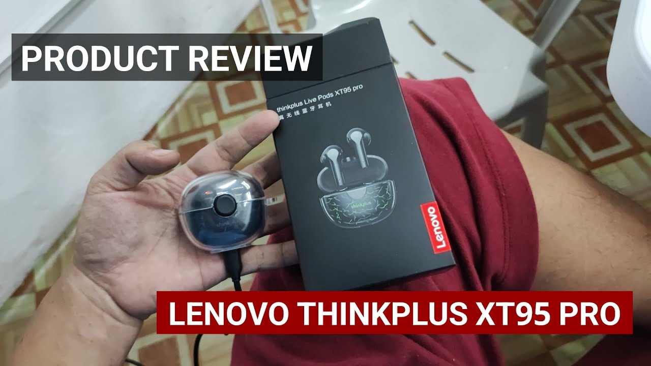 Lenovo Thinkplus XT95 Pro earbuds airpods earphones Black LED light case Product Review