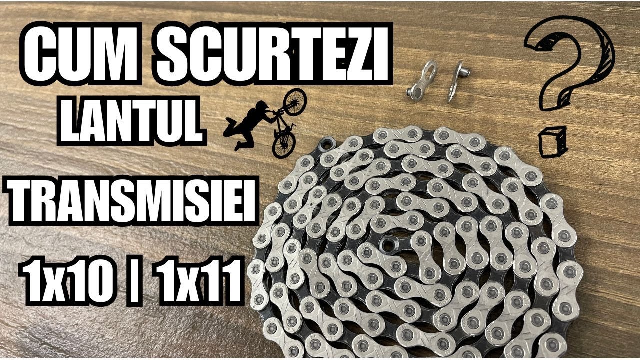 Cat de lung trebuie sa fie lantul la bicicleta 👀 - 1x10/11 viteze, cum scurtezi lanțul bicicletei ?