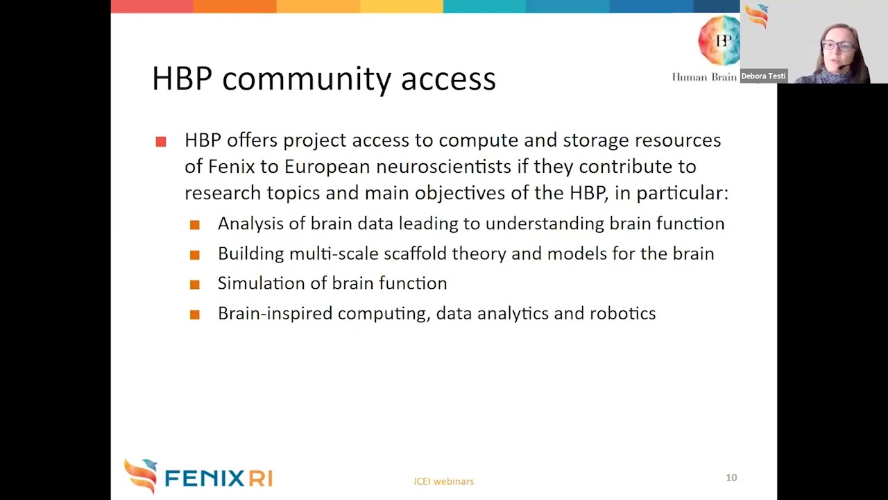 15th Fenix Infrastructure Webinar: How and when to access the ICEI resources