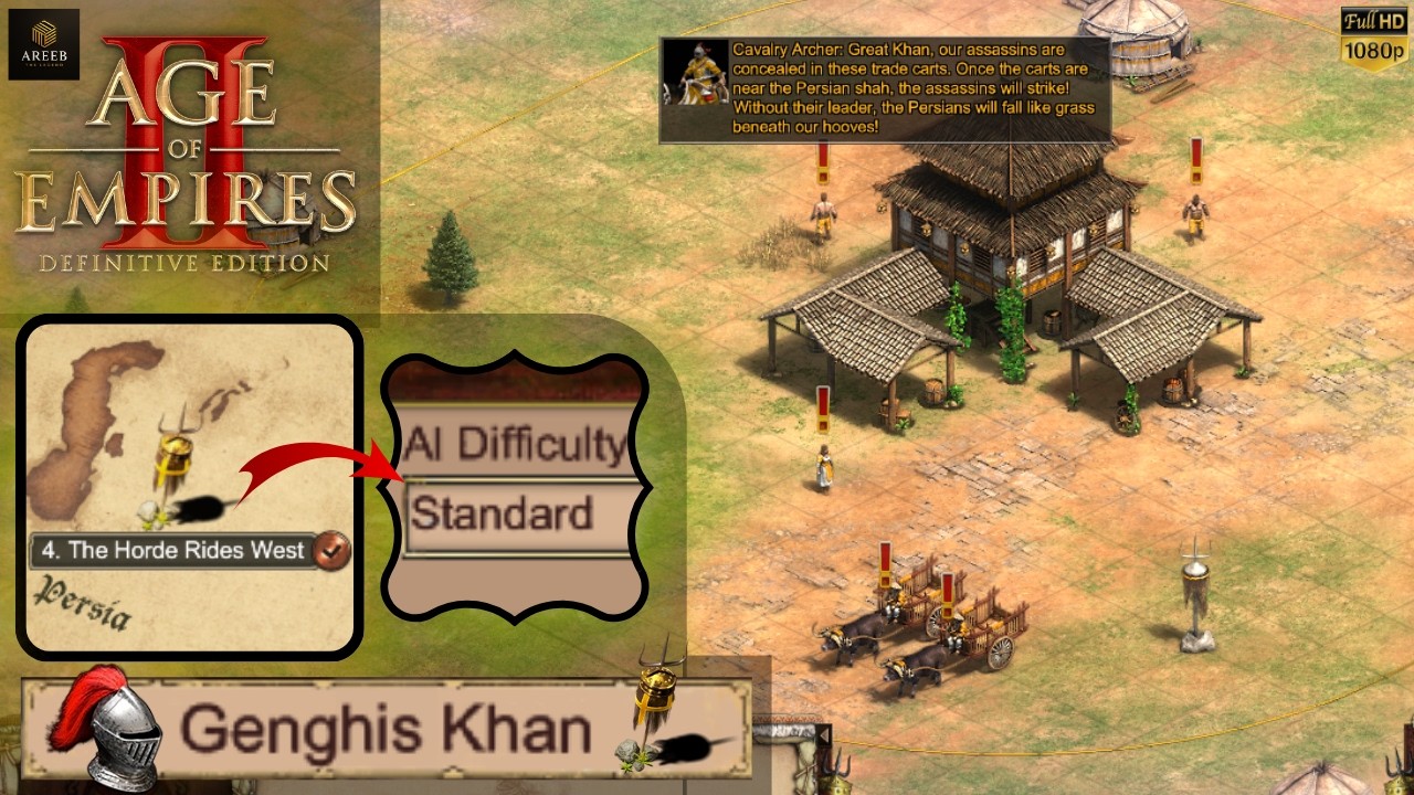Age of Empires 2 – Genghis Khan Mission 4: The Horde Rides West | Standard Walkthrough