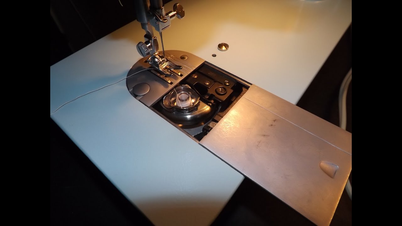 How to wind the bobbin, thread the needle & basic sewing on Singer Model 347