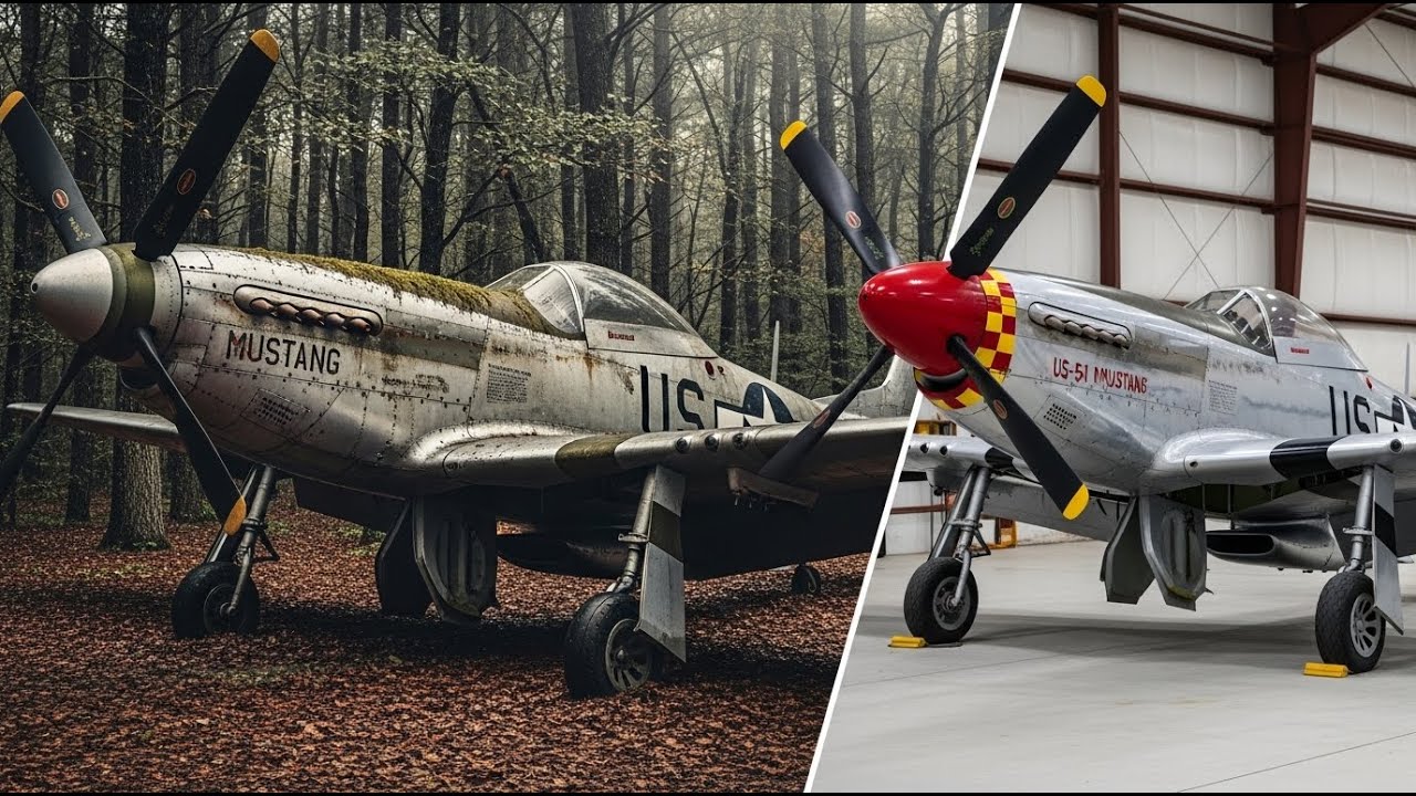 ASMR Aircraft Restoration! Restoring a P-51 Mustang Abandoned for Decades in the Forest