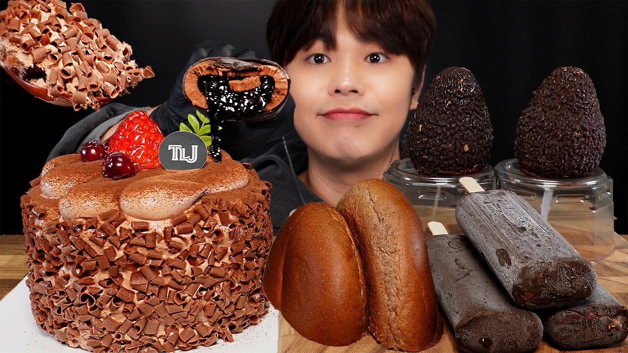 초코디저트 먹방! 케이크 초코아이스크림 초코빵!【한국어 자막】TOREE ASMR MUKBANG