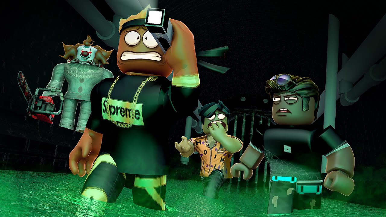 He ATTACKED us as PENNYWISE in the SEWERS in Roblox… *SCARY*