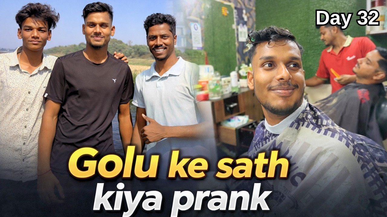 Unexpected Prank on Golu... Taking River Bath