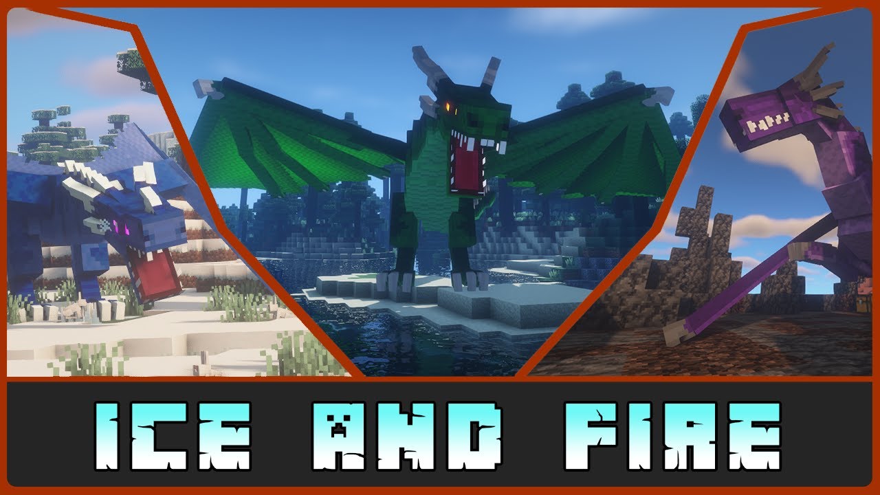 Minecraft — демонстрация мода «Лёд и Огонь» [Forge 1.15.2/1.12.2]