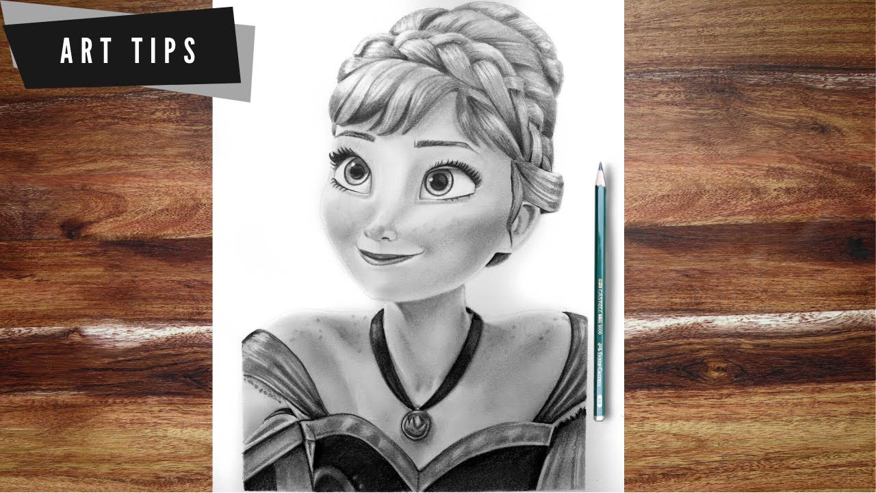 Anna Pencil Drawing | Frozen 2