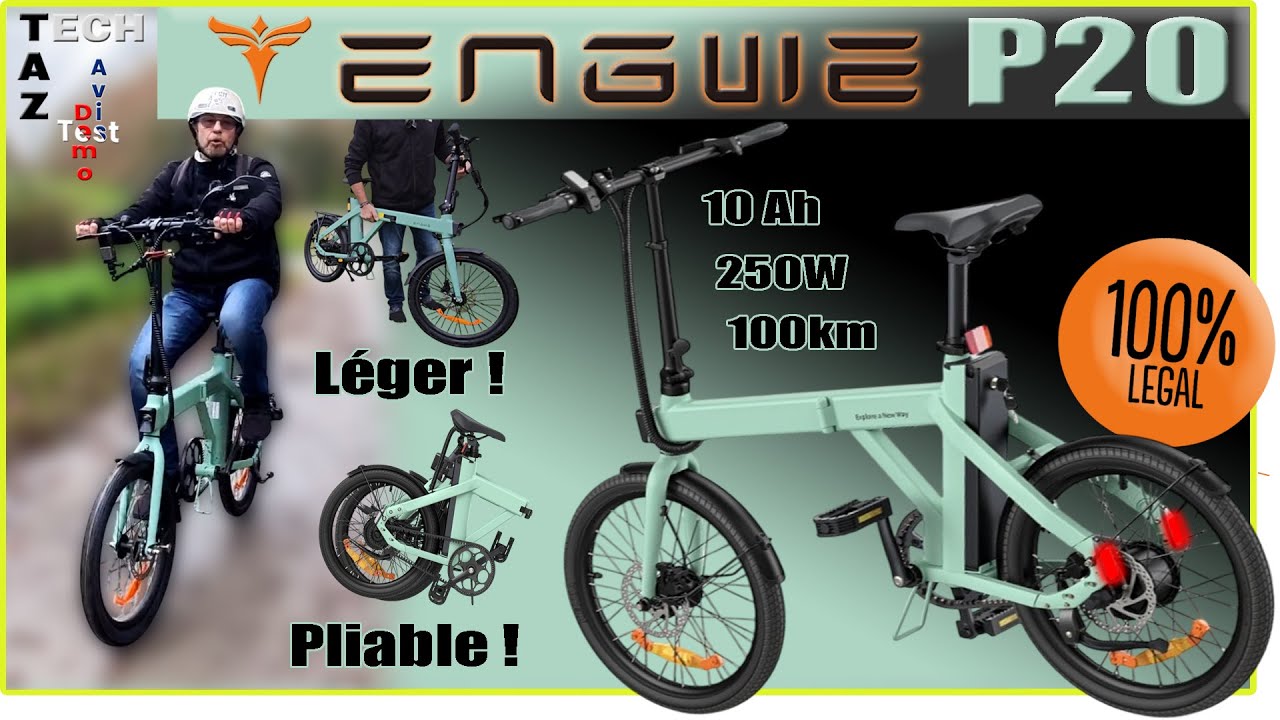ENGWE P20 VAE pliant ultra léger Suréquipé - Test Démo Avis - Efficace et Silencieux !