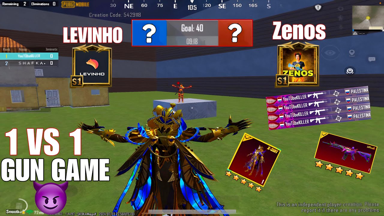 BEST FUNNY😂WOW GAMEPLAY WITH LEVINHO AND ZENOS😱1VS1 GUN GAME DEATH MATCH🔥SAMSUNG,A7,A8,J4J5,36,J7