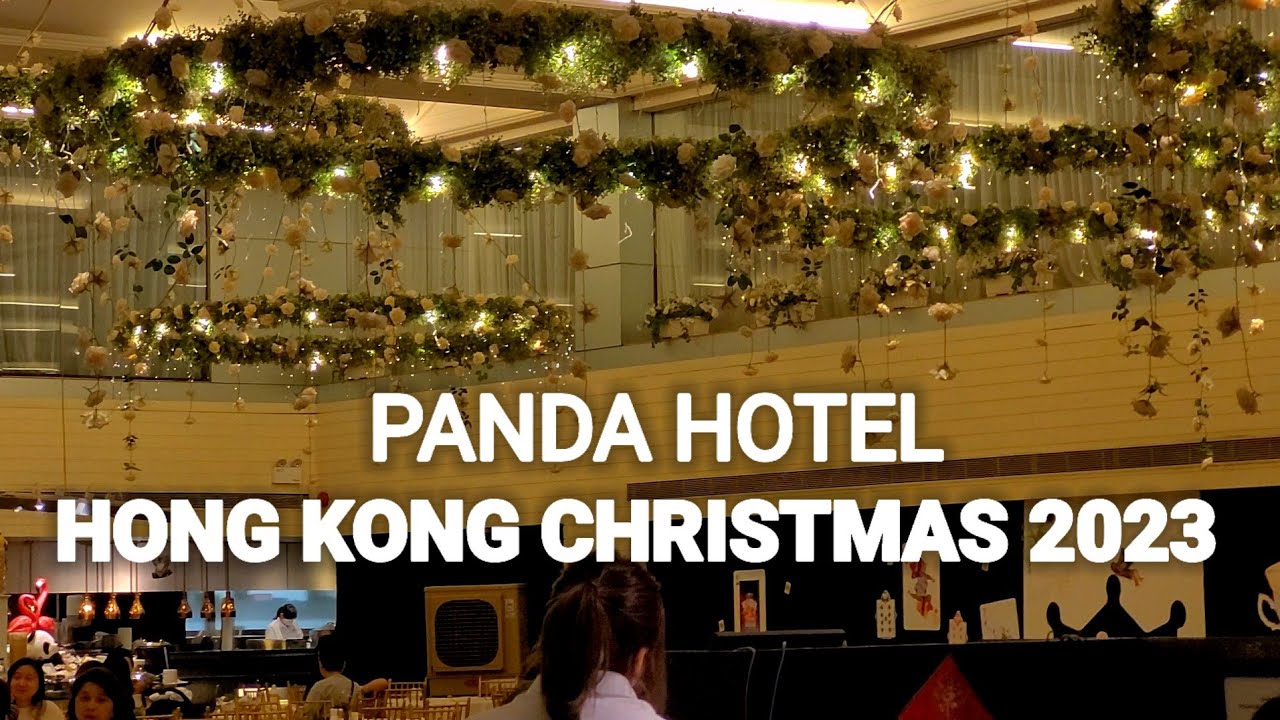 Panda Hotel Hong Kong Early Christmas Decorations 2023 Walk