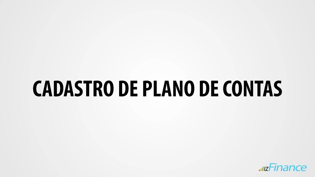 Cadastro de Plano de Contas - izFinance
