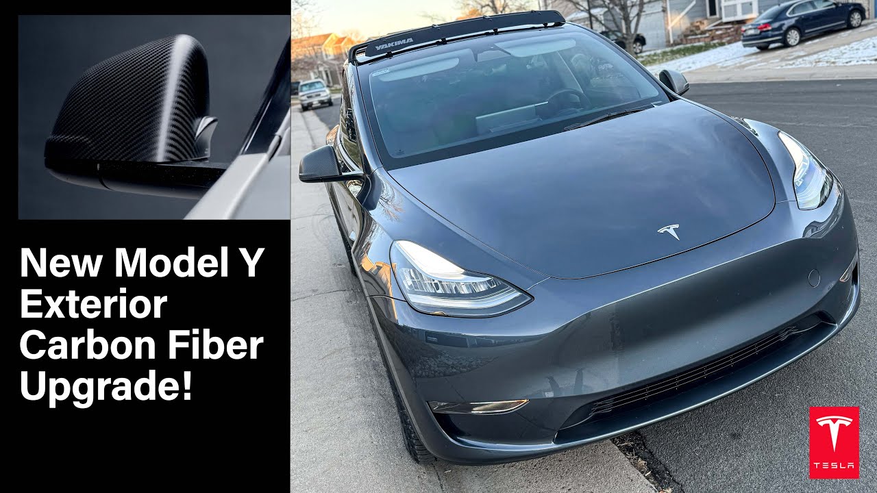 New 2024 Model Y Carbon Fiber Exterior Upgrade! #tesla