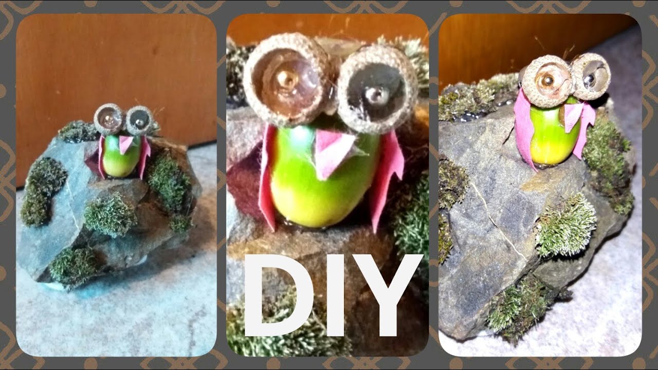 Herbst - Basteln &bull; DIY &bull; Eule aus einer Eichel  * Julebuergerfee