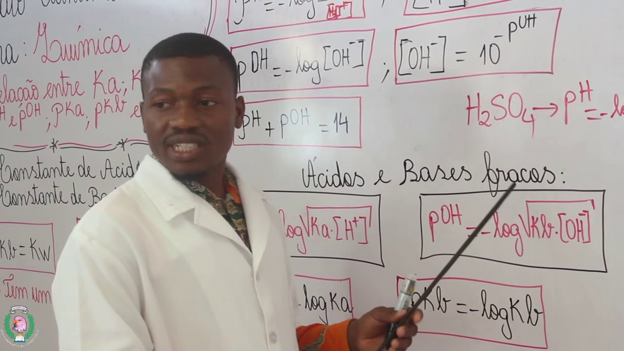 Aula de Química da 12ª Classe-Relação Ka; Kb e Kw; Ph Pho Pka Pkw