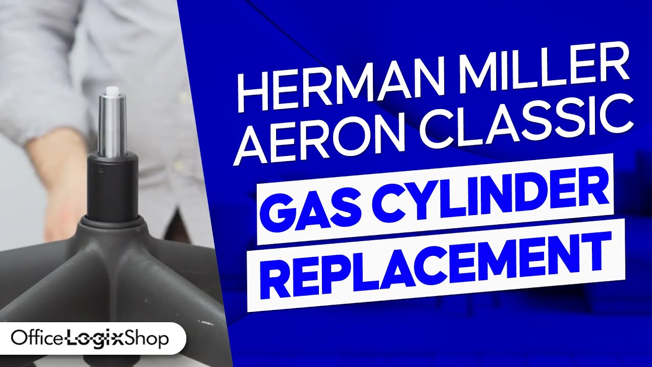 Replace Herman Miller Aeron Chair Gas Cylinder by Office Logix Shop (Top Activated Cylinder)