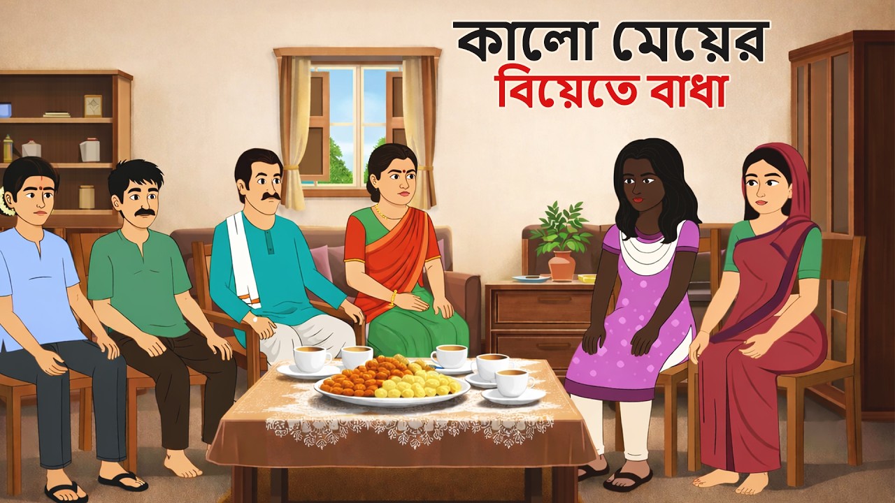 কালো মেয়ের বিয়েতে বাধা | Bengali Moral Story | Bangla Village Cartoon । Thakurmar Jhuli