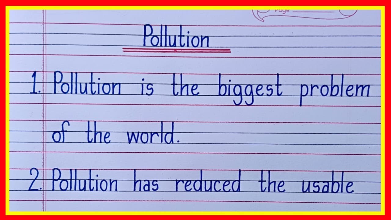 10 lines on Pollution in english/Essay on Pollution in english/Pollution essay in english