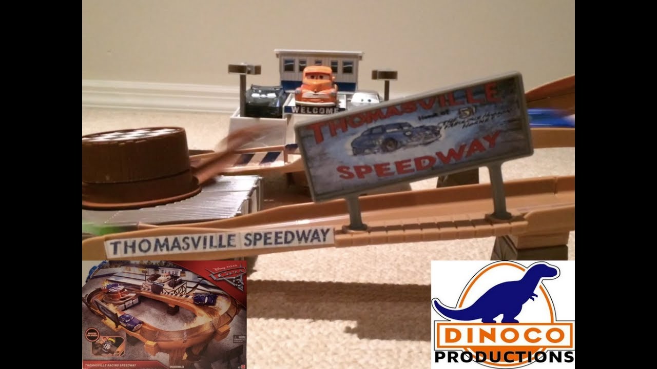 Cars 3 Thomasville Speedway Playset Review | Dinoco Productions