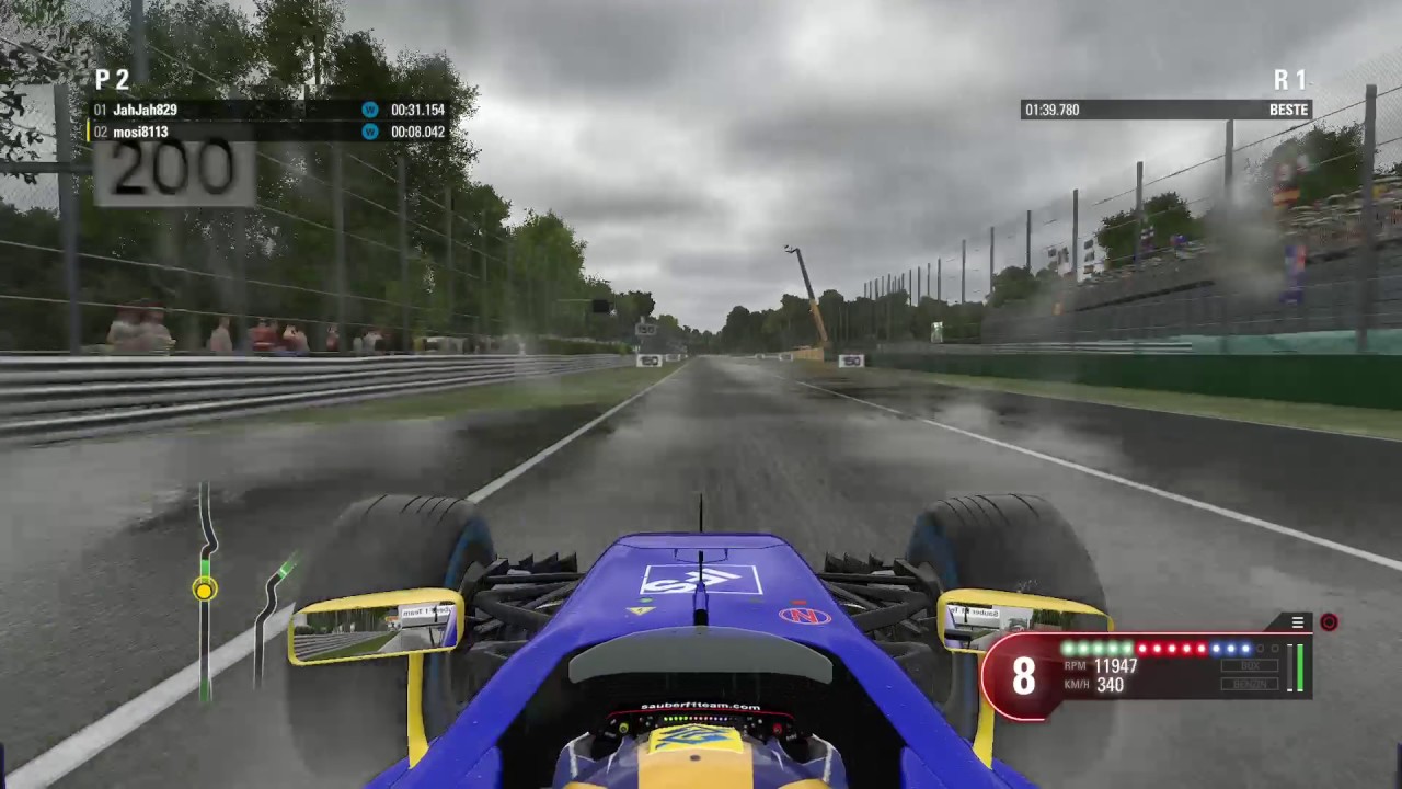 F1 2016 Gameplay 1 Lap Monza Rain PS4 Pro