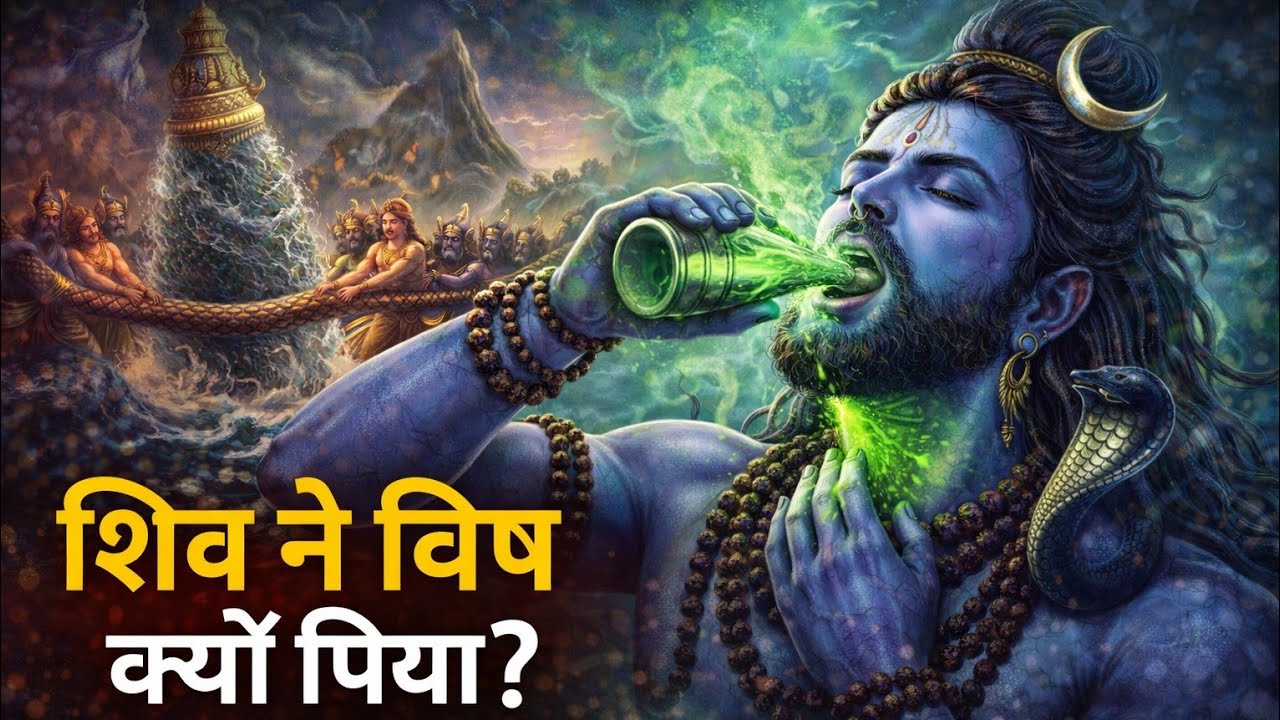 समुंदर मंथन: भगवान् शिवजी ने ही क्यो पिया हालाहल विष?!#parmanandjimharaj #upay #facts #mhadev 