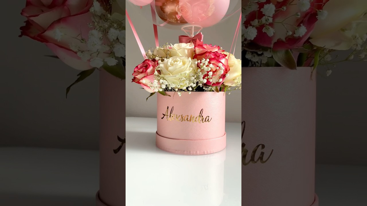 Bobo Balloon with Flowers #shorts #gift #birthday #balloon #flowers #giftideas #cute