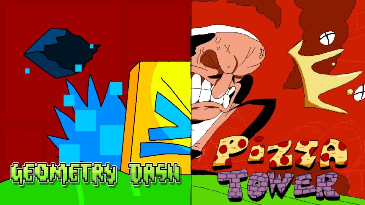 Pizza Tower intro but it's Geometry Dash (animation)