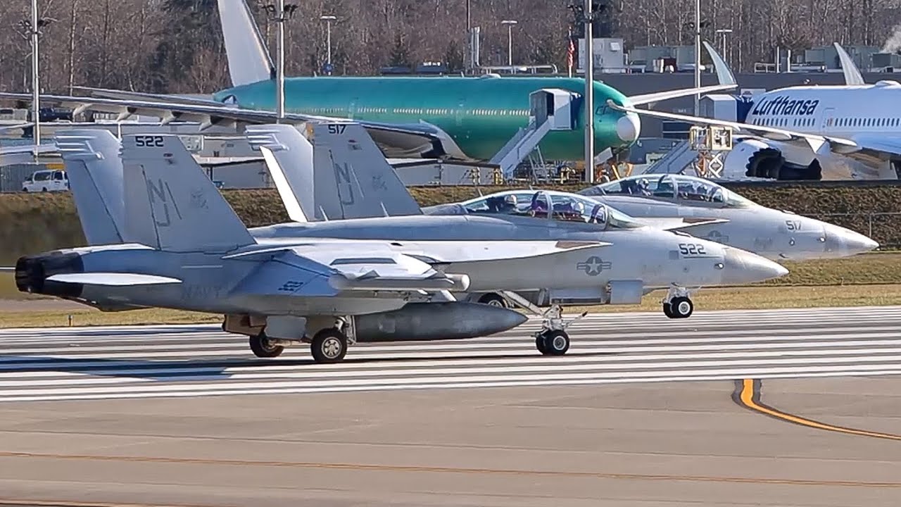 Three EA-18s depart Paine Field!