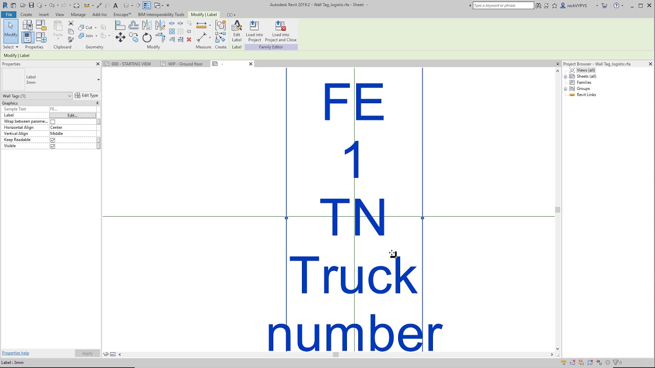 Number plan with Parameters in Revit
