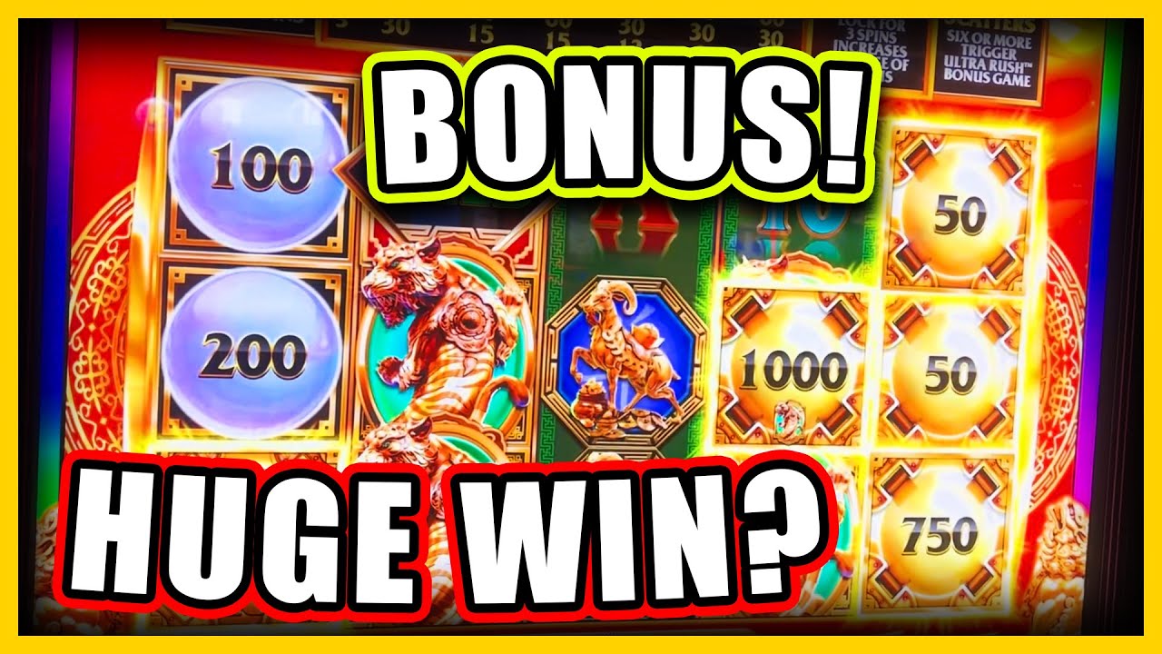Bonus Triggered in Ultra Rush Gold and Huge Win?!