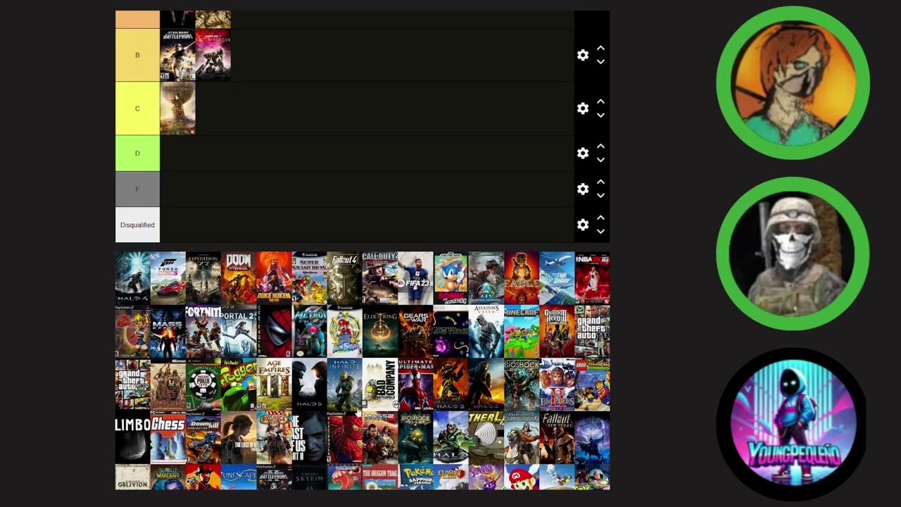 All Games Tier List - Part 1