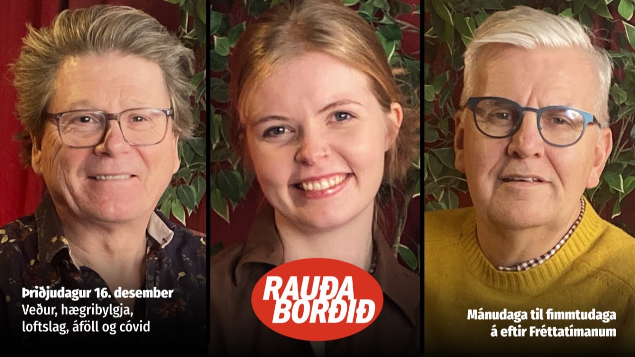 Rau&eth;a bor&eth;i&eth; 16. des - Ve&eth;ur, h&aelig;gribylgja, loftslag, &aacute;f&ouml;ll og c&oacute;vid