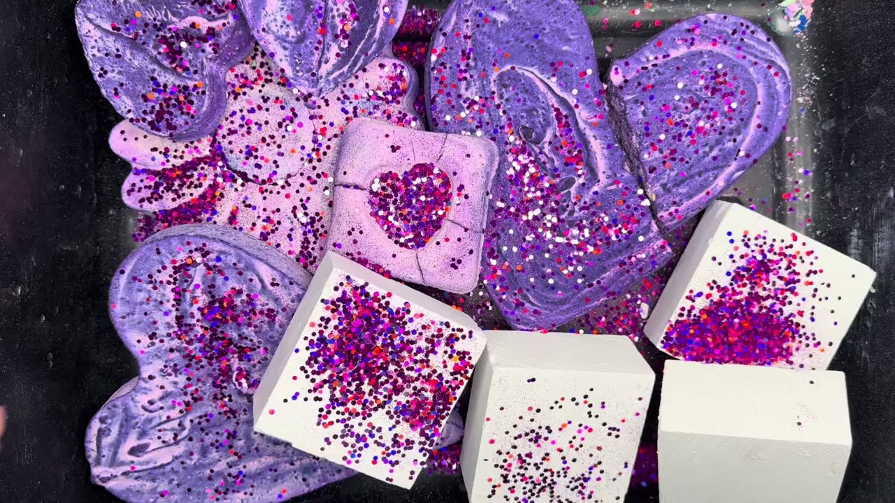 Purple Gym Chalk Reforms with Plain Gym Chalk