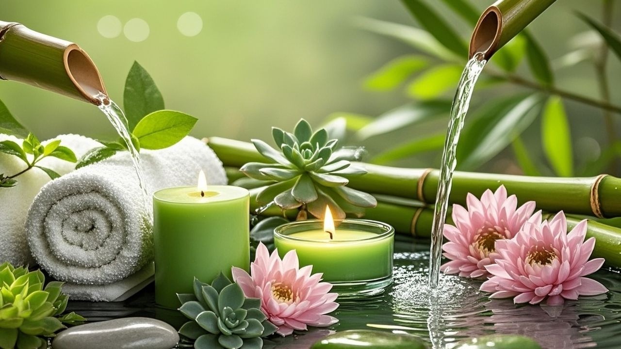 Healing of the Mind 🌿 Bamboo Water Sounds & Relaxing Music, Anxiety Relief..