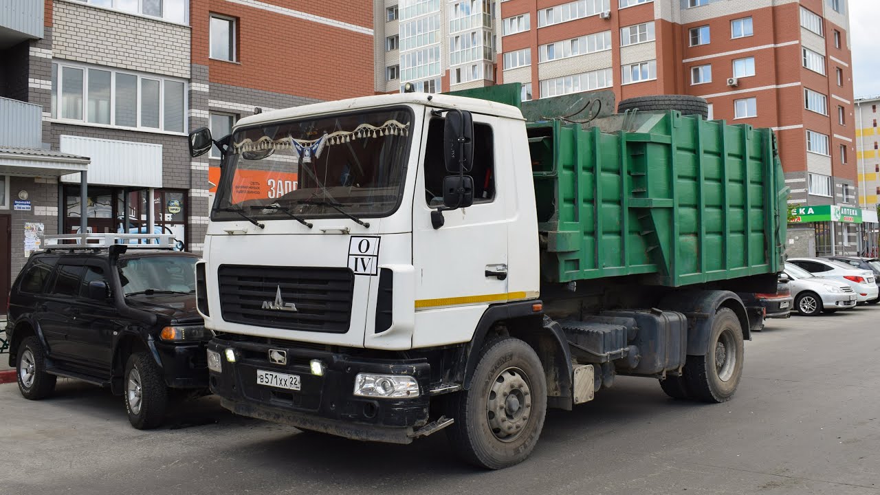 Мусоровоз МКМ-3403 (МК-3451-03) на шасси МАЗ-5340B2 (В 571 ХХ 22) / Garbage truck MAZ-5340B2.