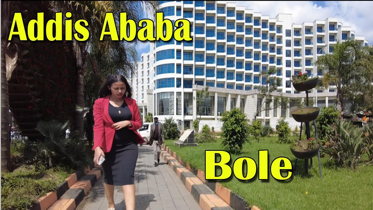 Walking Downtown Bole Addis Ababa Ethiopia 2023